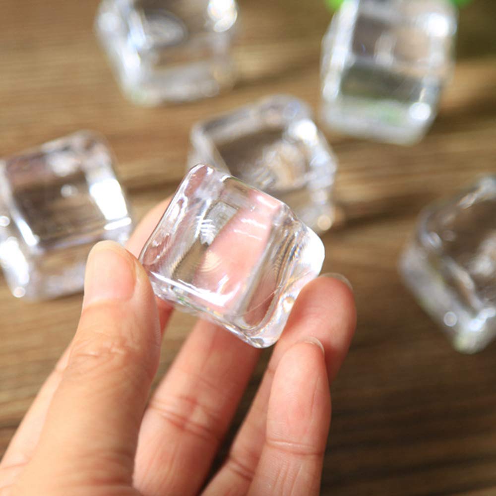 Photography props with 20mm acrylic fake ice cubes for staging