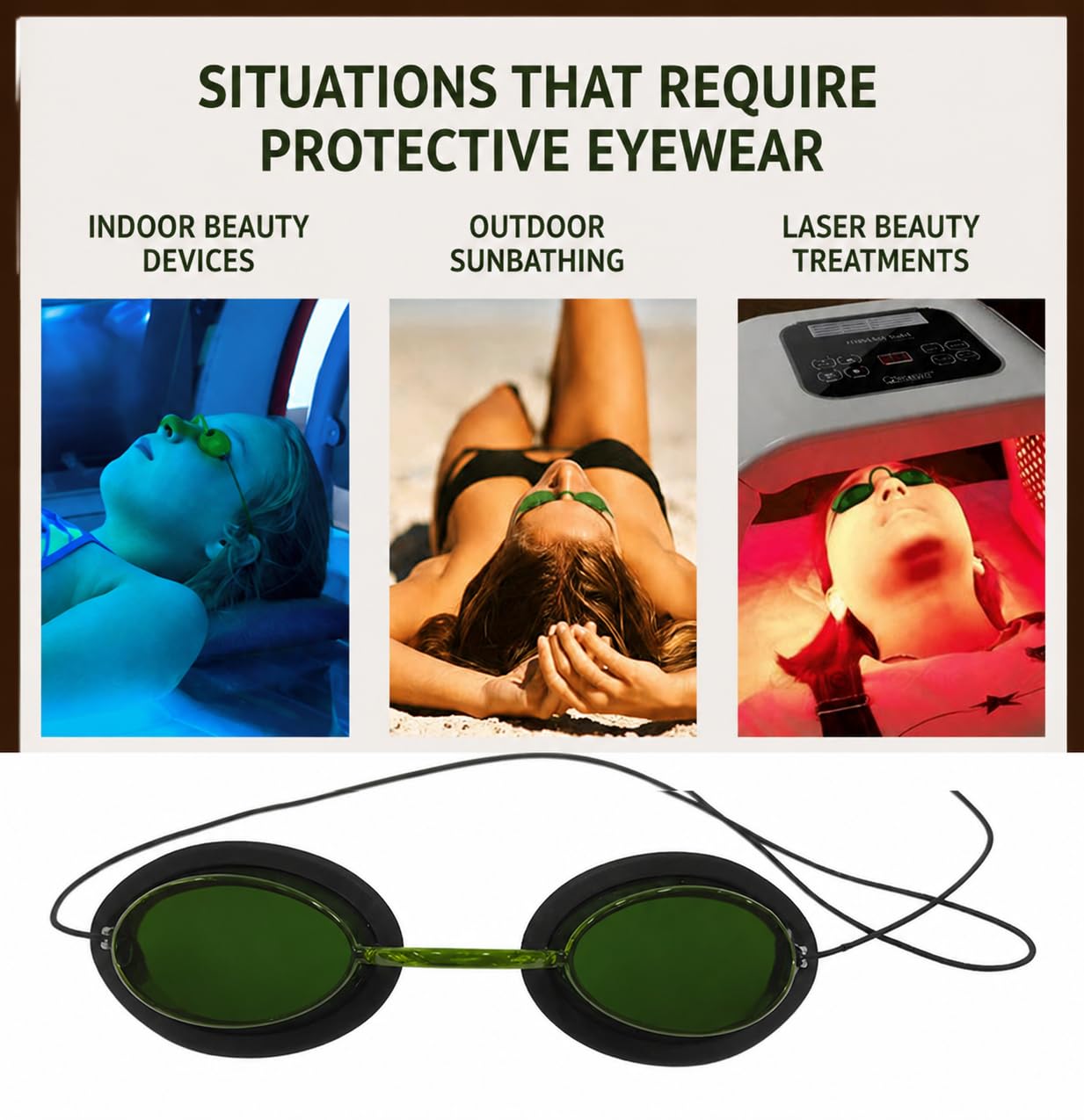 Goggles for Photon Beauty red light therapy device ATELASTEC