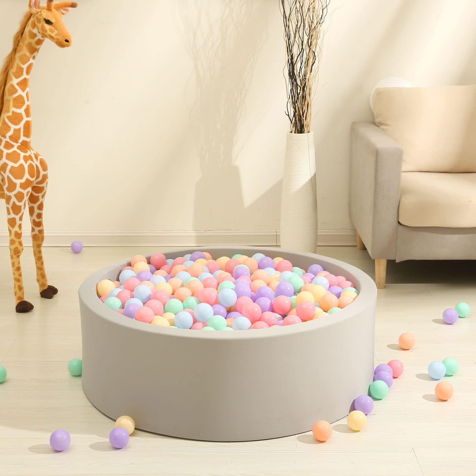 Non-pvc plastic ball pit balls for safe play