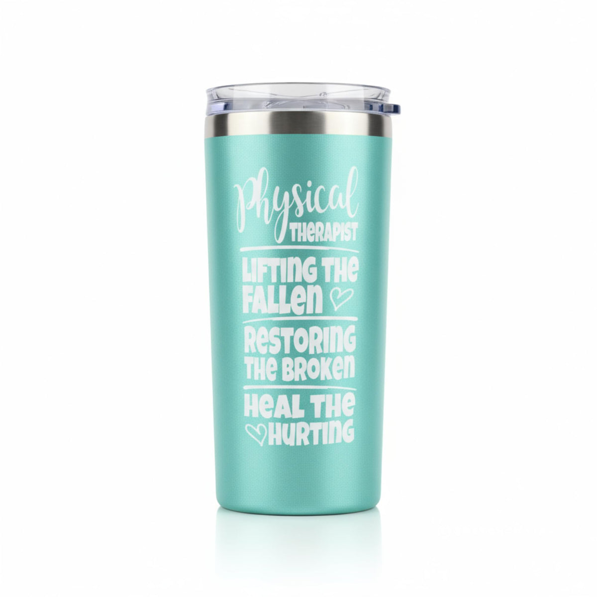 Physical Therapist Coffee Tumbler 0206 minty blue iridescent