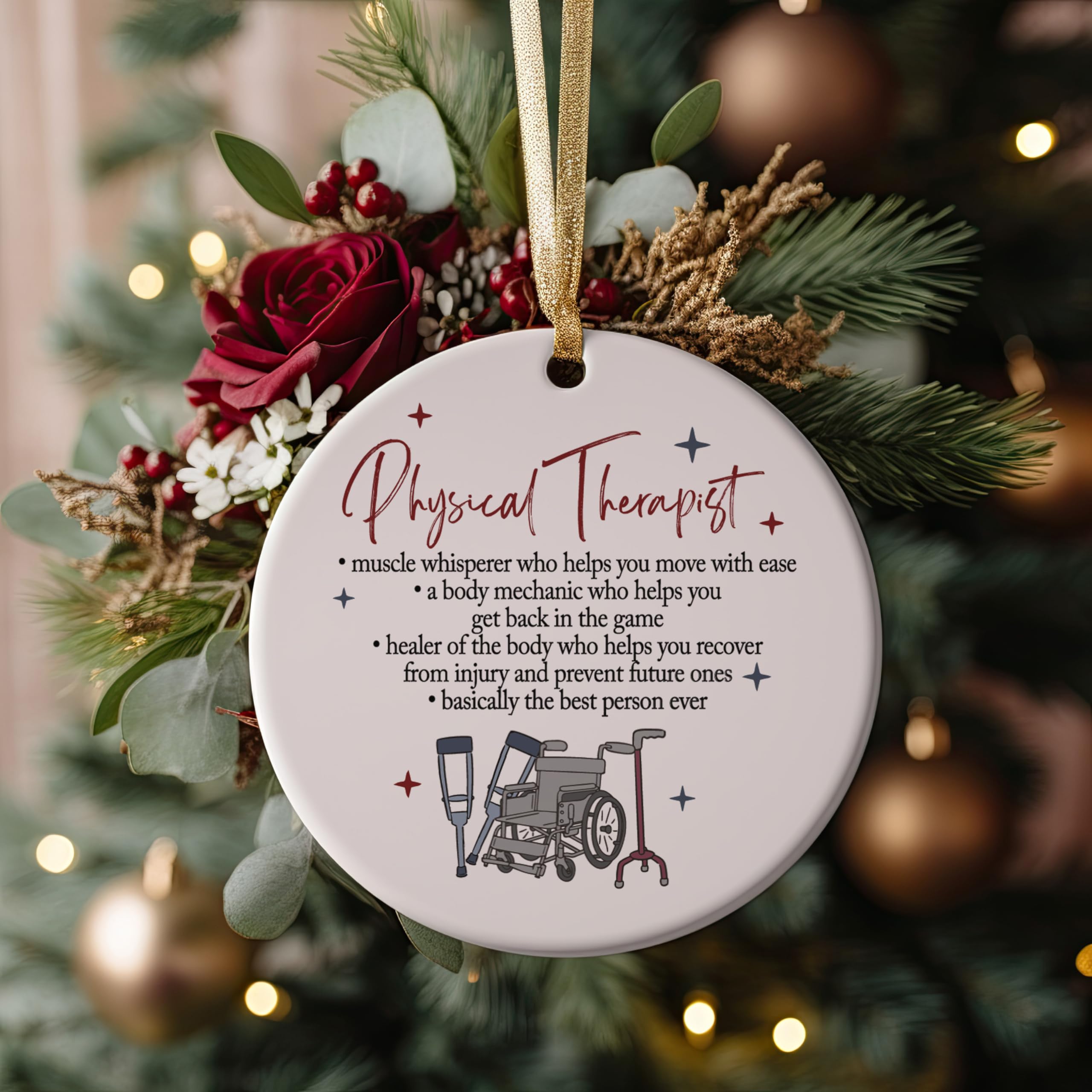 3-inch ceramic ornament designed for coworker or colleague PT gift