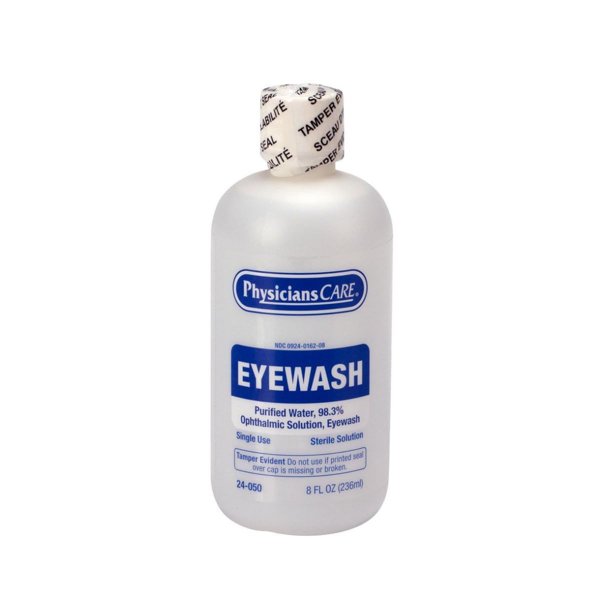 PhysiciansCare 8 oz sterile eye wash bottle for eye irrigation