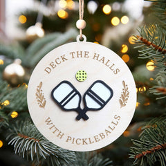 pickleball ornament ta05-1 closeup of paddles and ball