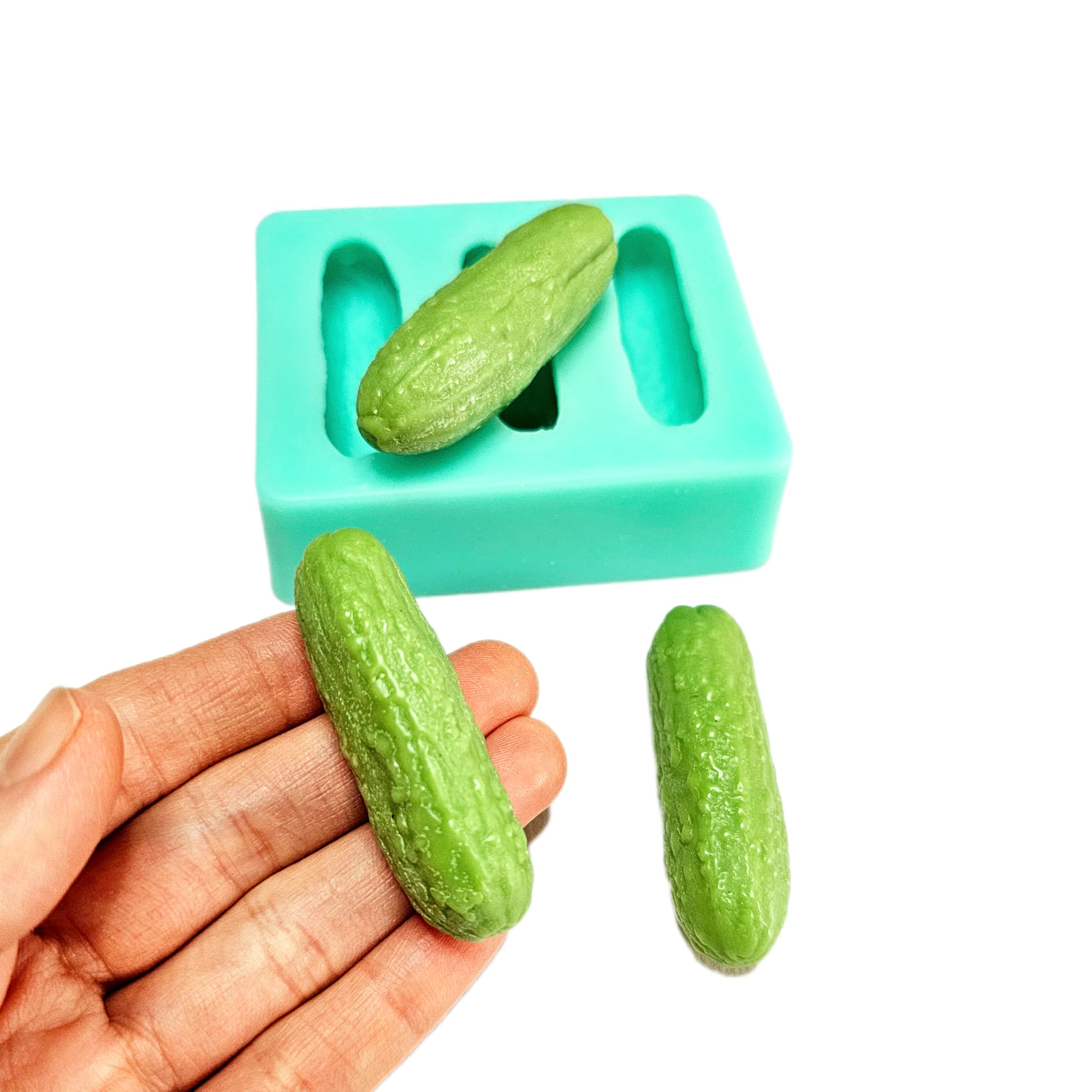 Pickles silicone mold 3 cavity for small cucumbers