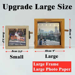 Fathers Day gift Picture Flip Box hand crank
