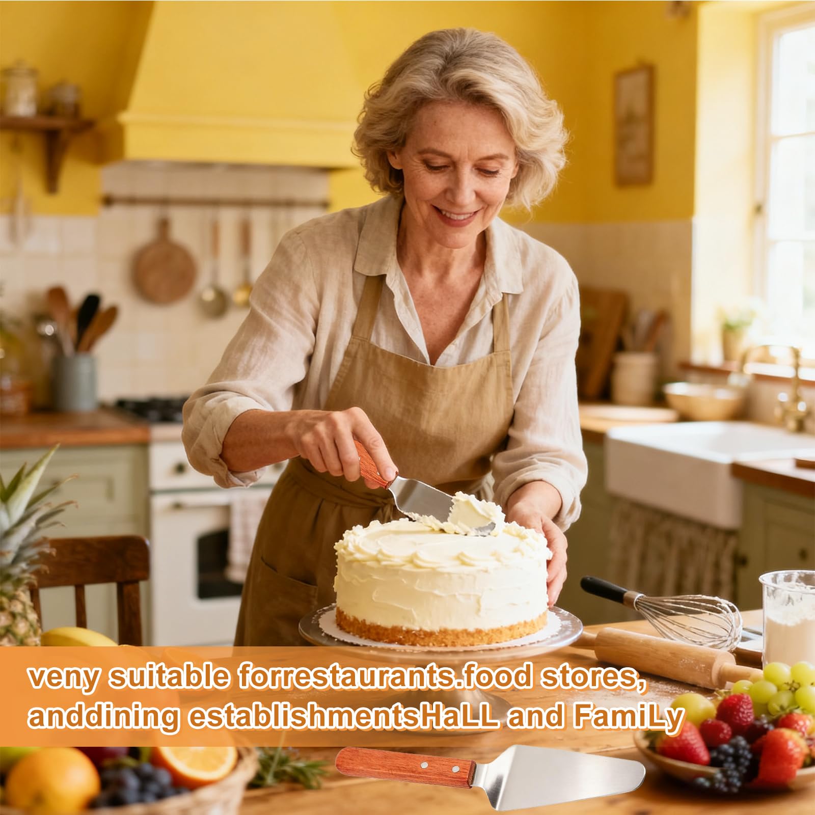 Pie tart spatula server for slicing and serving