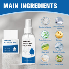 100 count saline wipes for piercing kit