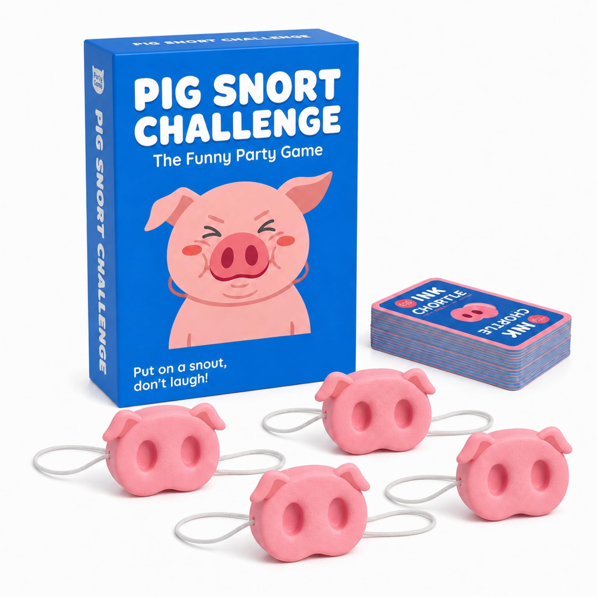 Pig Nose Game for Adults product box with five soft pig snouts