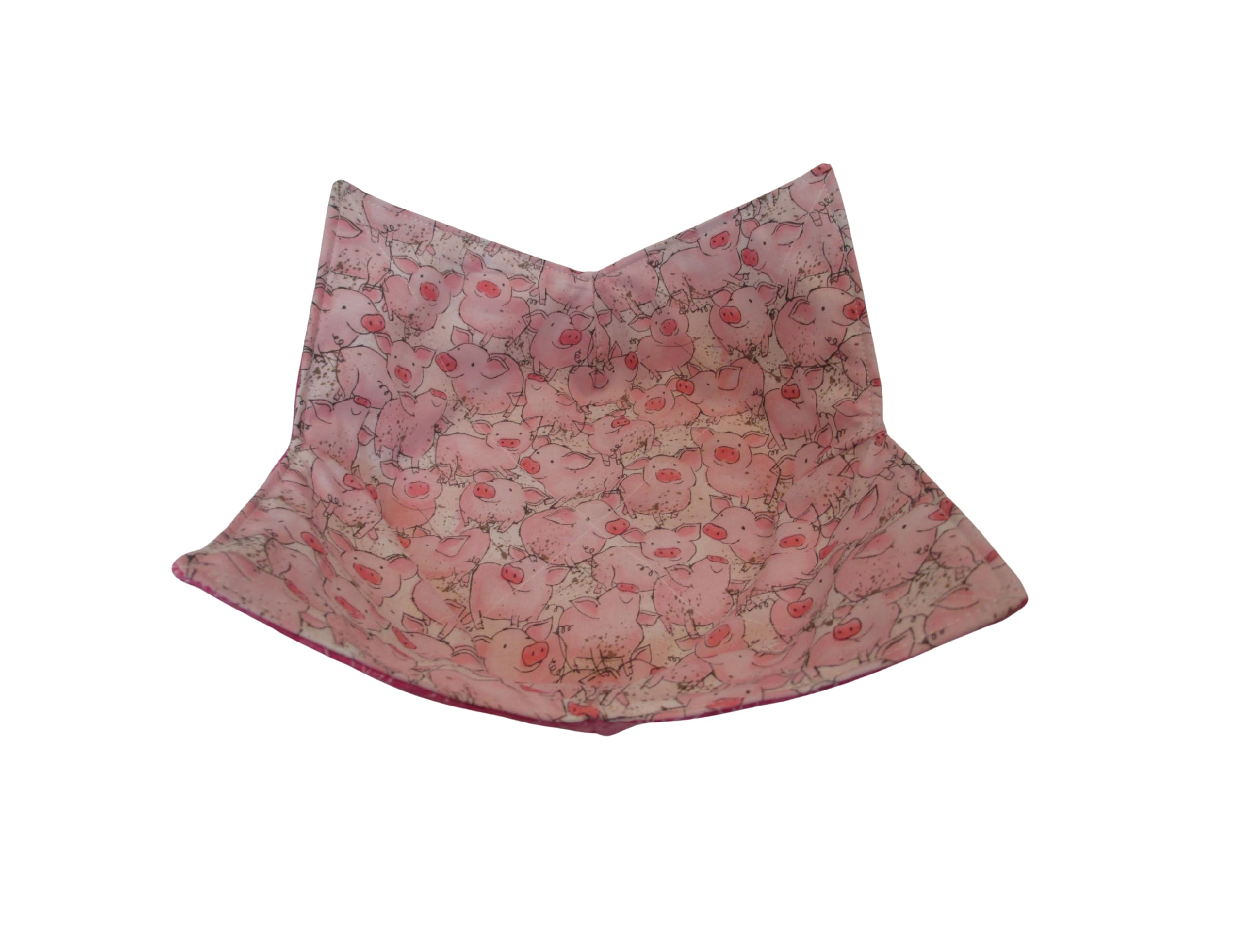 Pigs Pigs Pigs Soup Bowl Cozy quilted reversible design