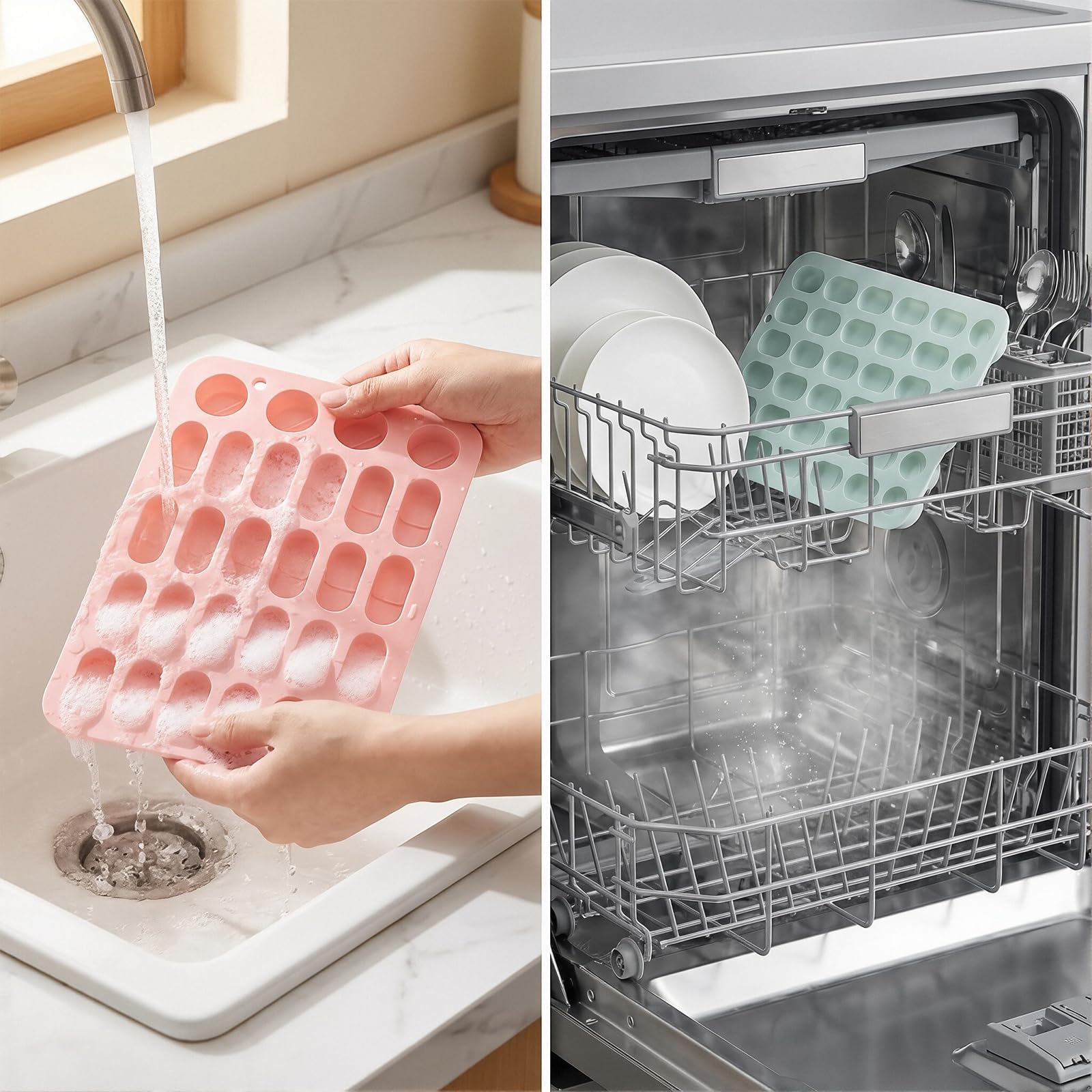 Food-grade flexible silicone pill molds for candies gummies and pills