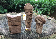 Gobeklitepe pillar 37 central fox motif ceramic statue