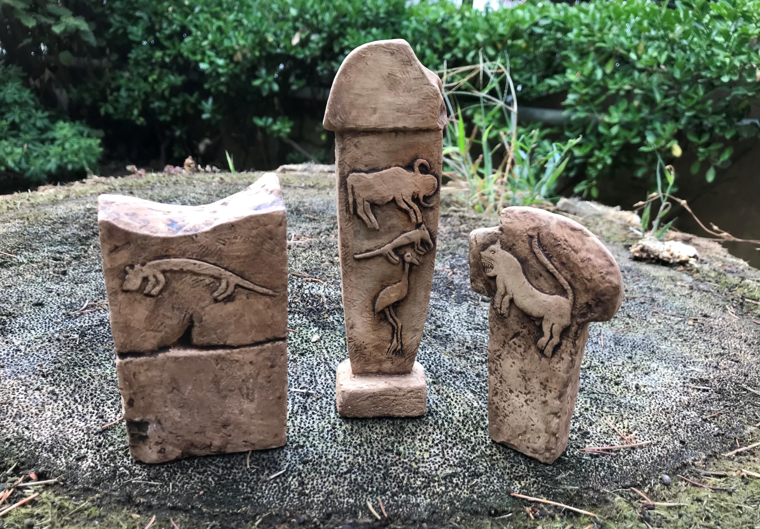 Gobeklitepe pillar 3 lion motif with male genitalia ceramic statue