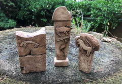 Gobeklitepe pillar 3 lion motif with male genitalia ceramic statue