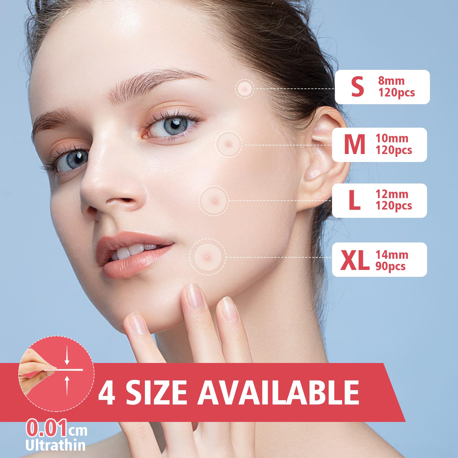 450-piece hydrocolloid patch pack for face