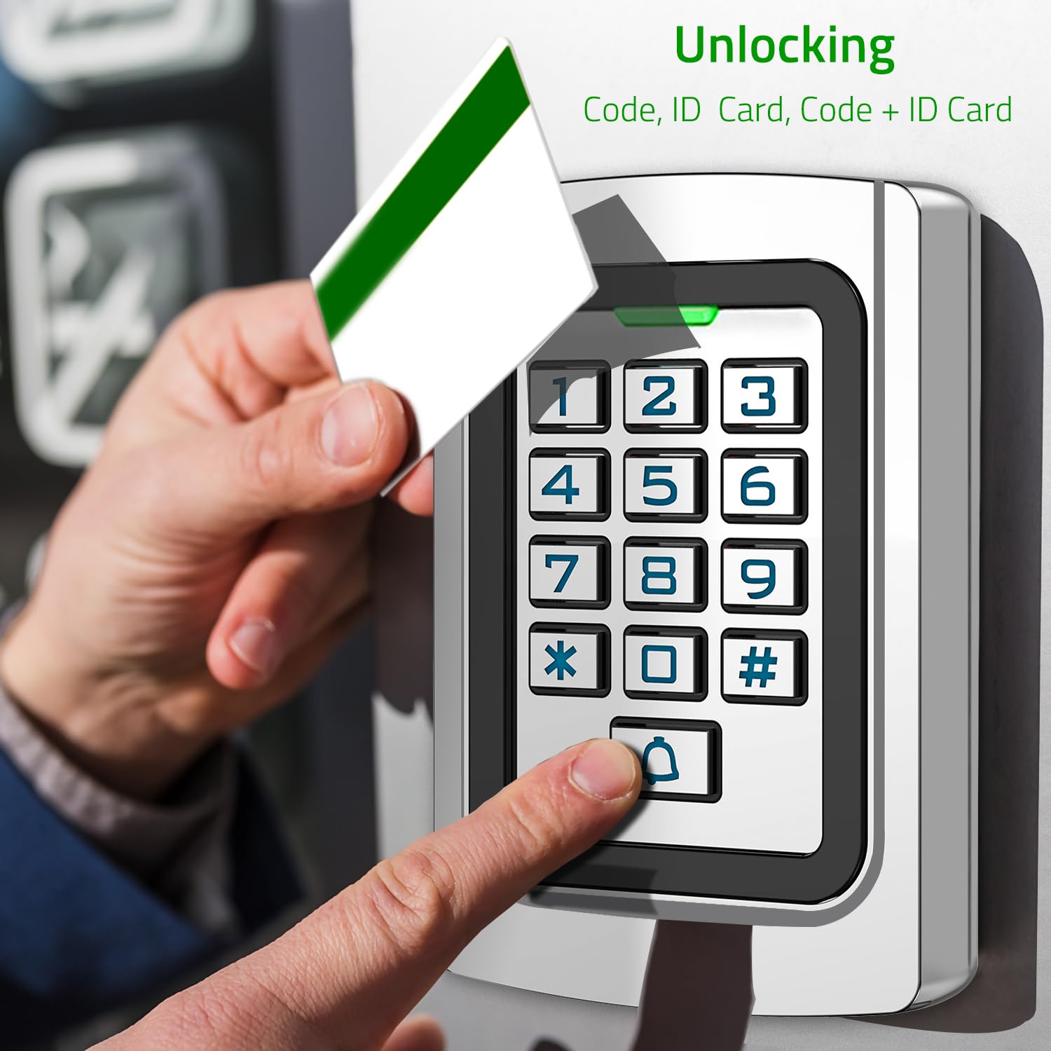 PIN code entry on Universal Wired Access Control Keypad