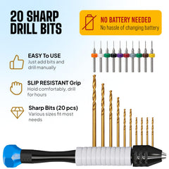 HSS micro mini drill bits and PCB bits included in the set