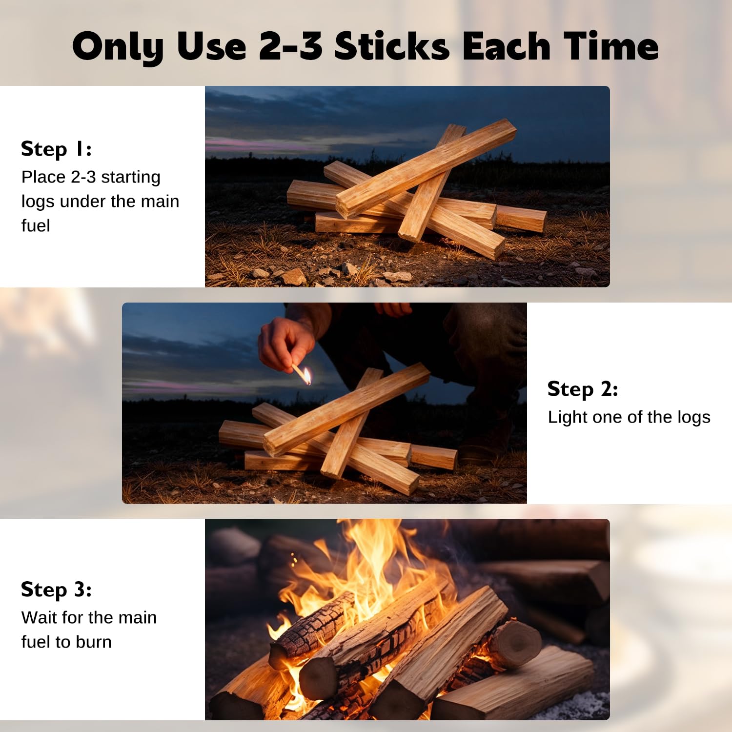 Natural pine fatwood kindling no chemicals