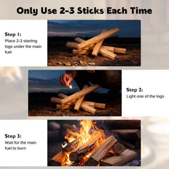 Natural pine fatwood kindling no chemicals