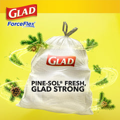 Glad drawstring trash bags with grip the can design