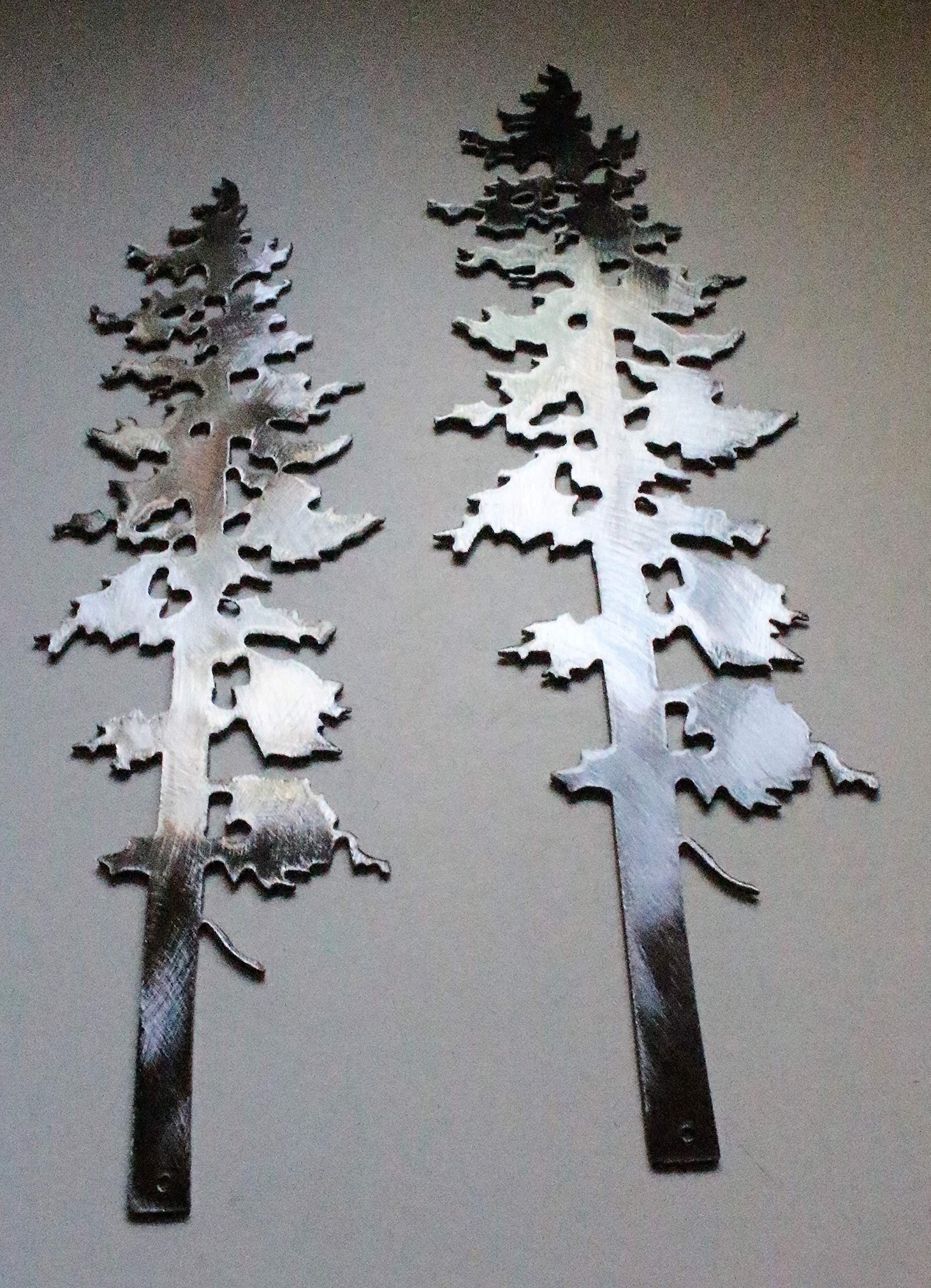Pine trees wall art 10.5 x 3 inches