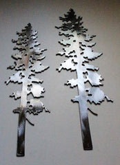 Pine trees wall art 10.5 x 3 inches