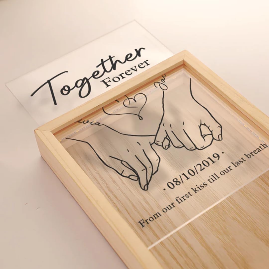 Pine wood and see through acrylic light box