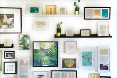 7x8 black wooden picture frame ready to hang