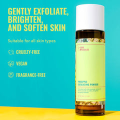 60 g pineapple exfoliating powder packaging by Good Molecules