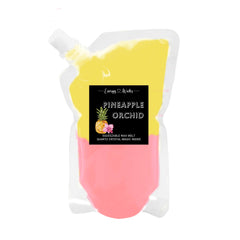 Pineapple Orchid 4 oz squeeze wax melts packaging