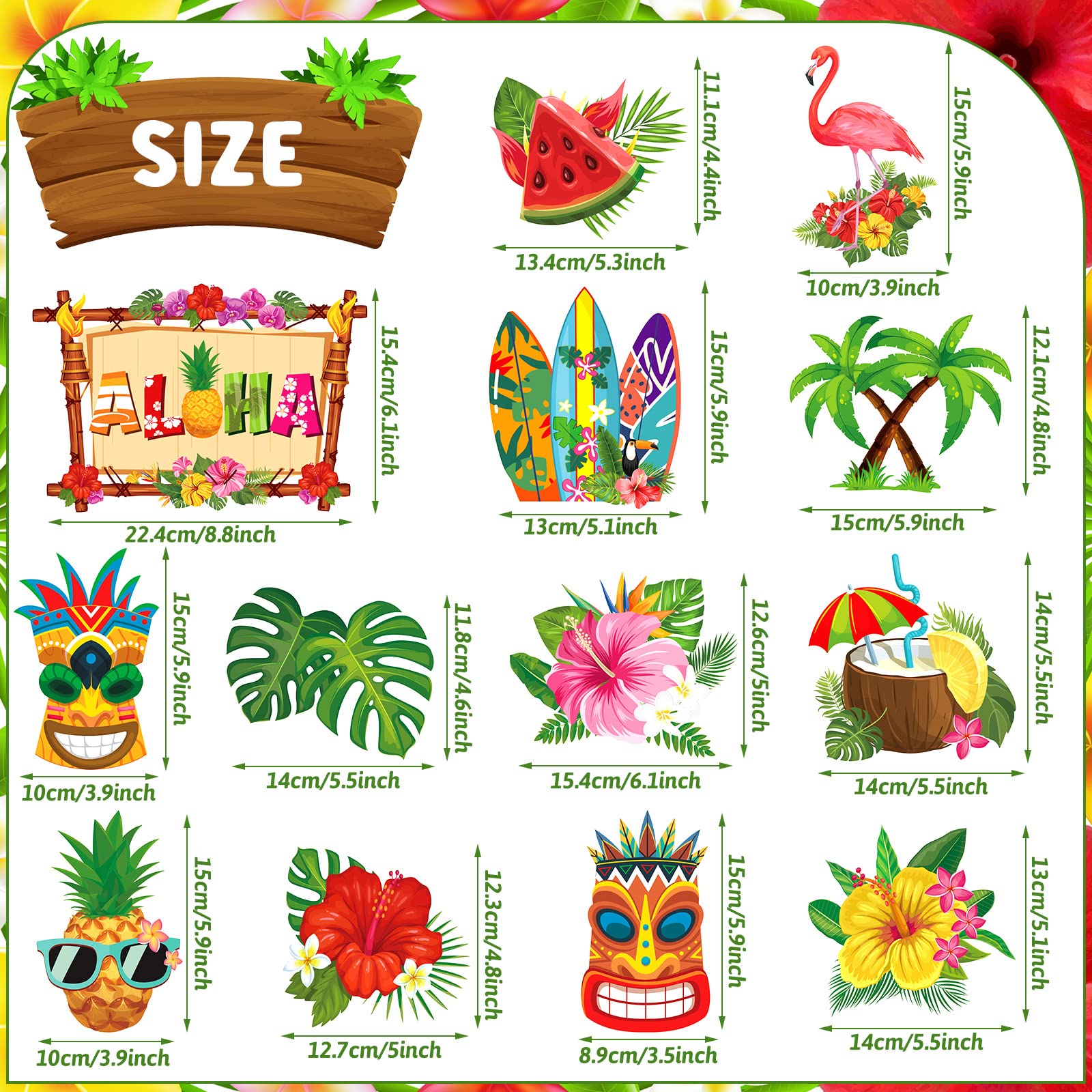 pineapple palm tree magnet design for fridge