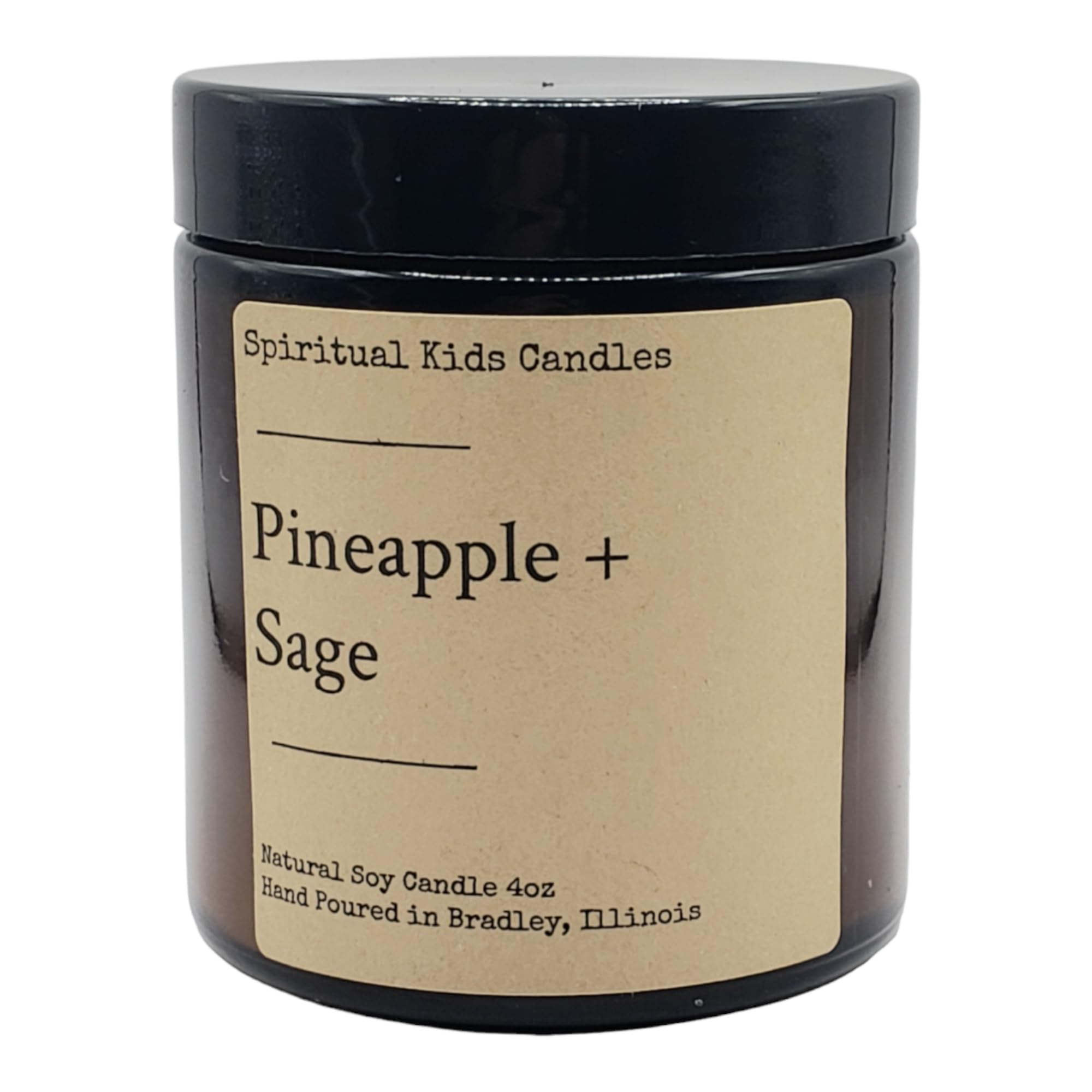 Pineapple & Sage Soy Candle 4oz glass jar