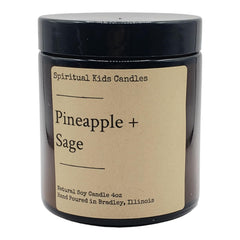 Pineapple & Sage Soy Candle 4oz glass jar