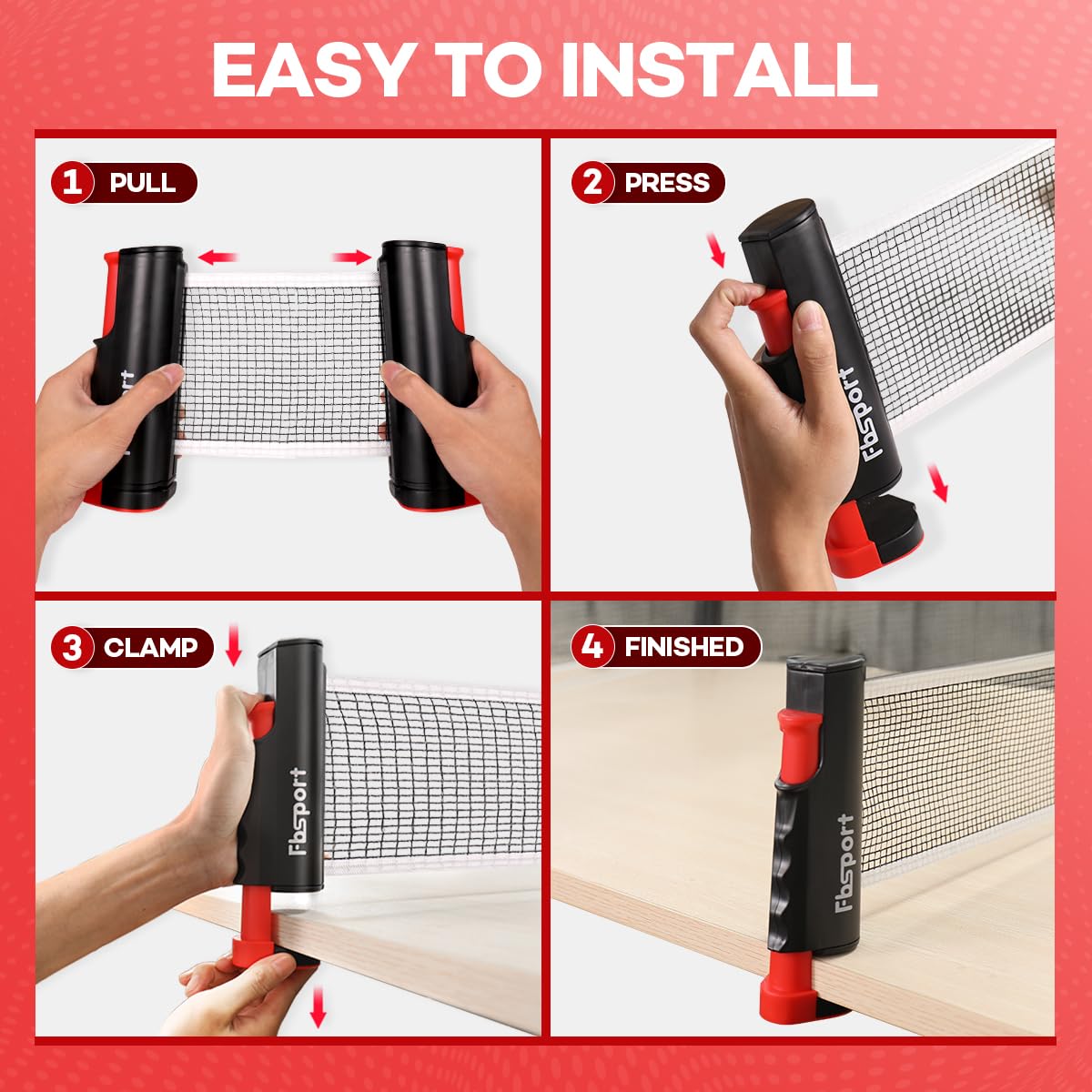 Net clamps to table thinner than 4.5 cm