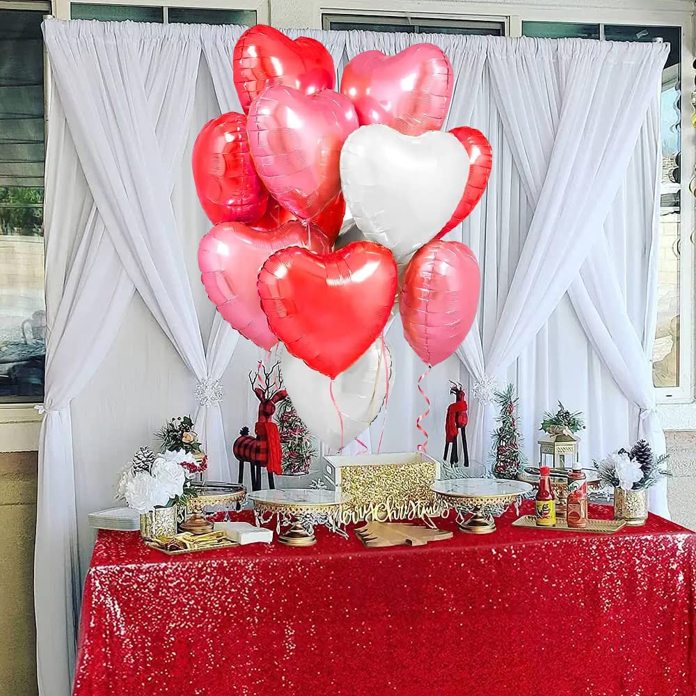 Pink 18 inch heart foil balloons