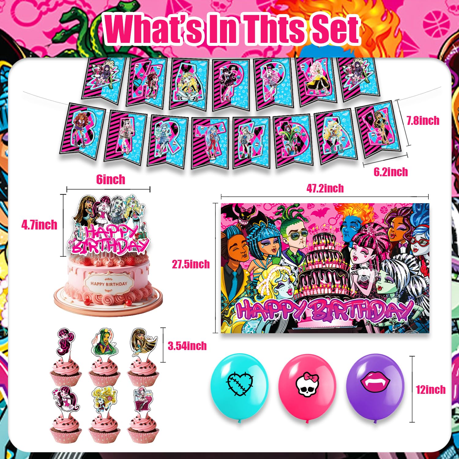 Pink and black argyle Gothic Girl theme with stylized art and spooky accents