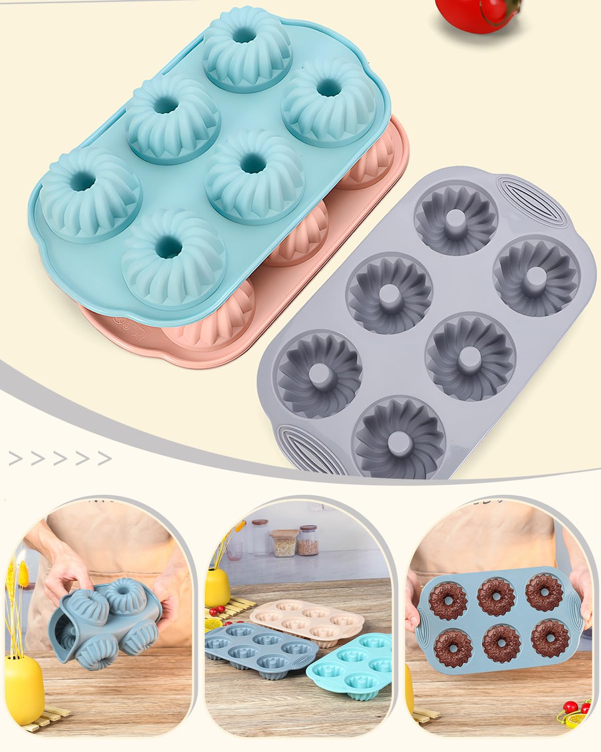 non-stick surface for easy release and cleanup