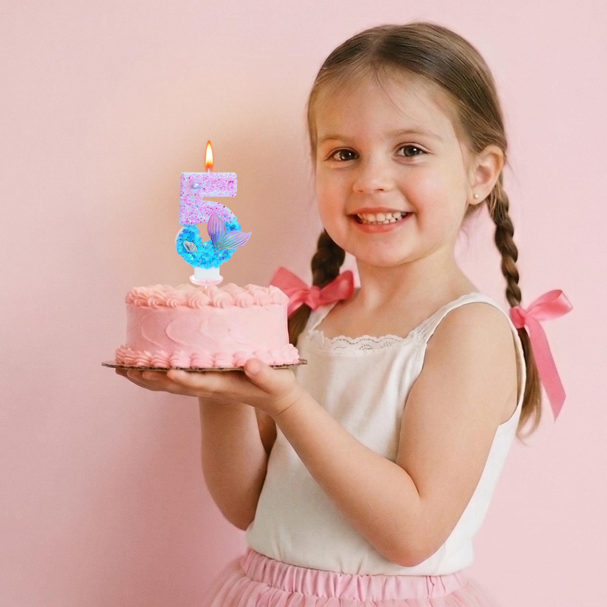 Mermaid birthday candles for cake celebrations