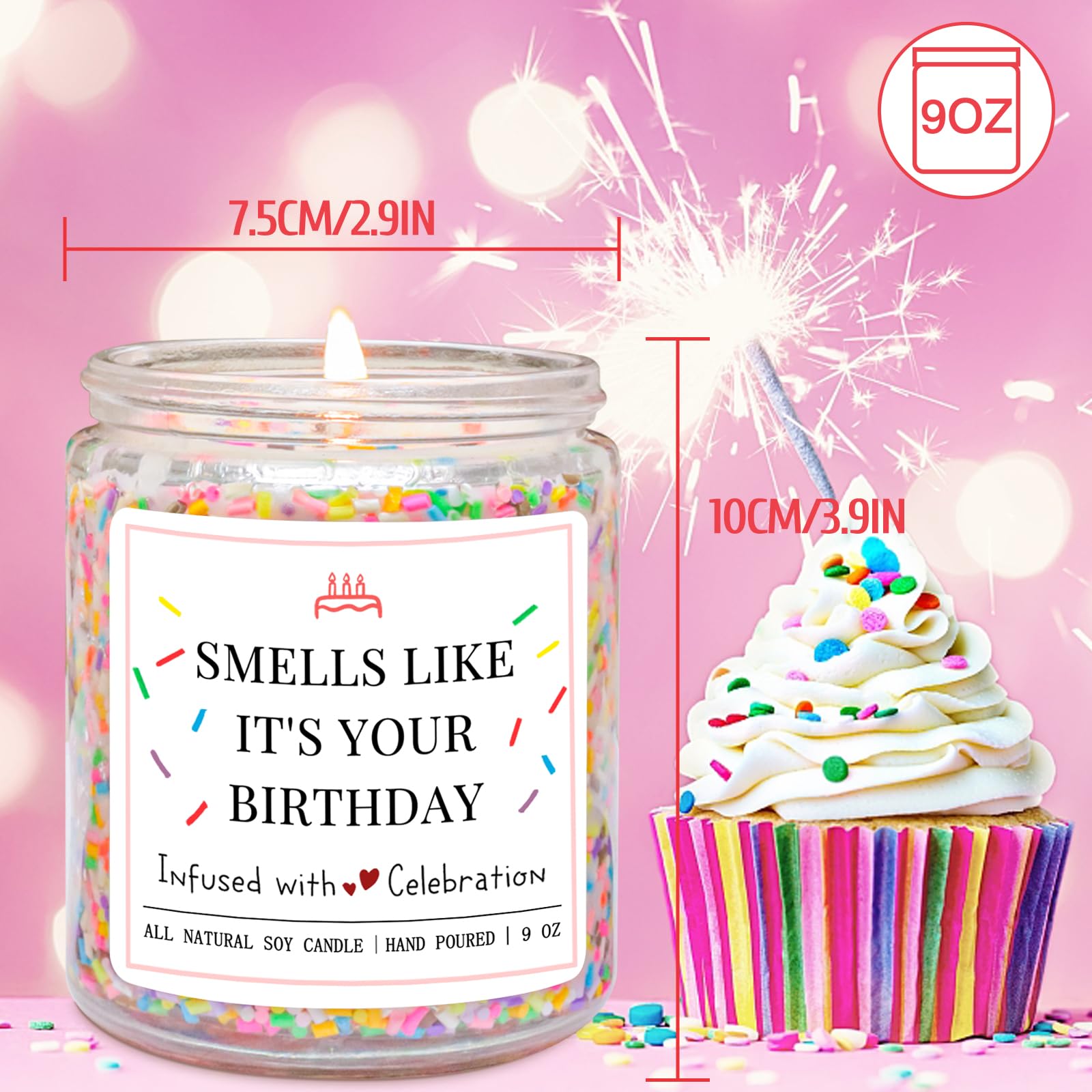 Birthday gift candle decor suitable for desks