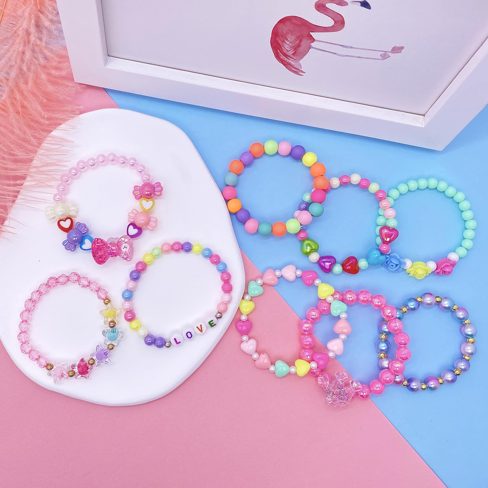 LOVE letter bead bracelet from SIELEVIN 9 piece set