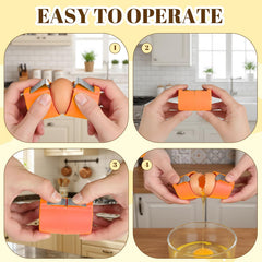 Orange stainless steel egg shell opener
