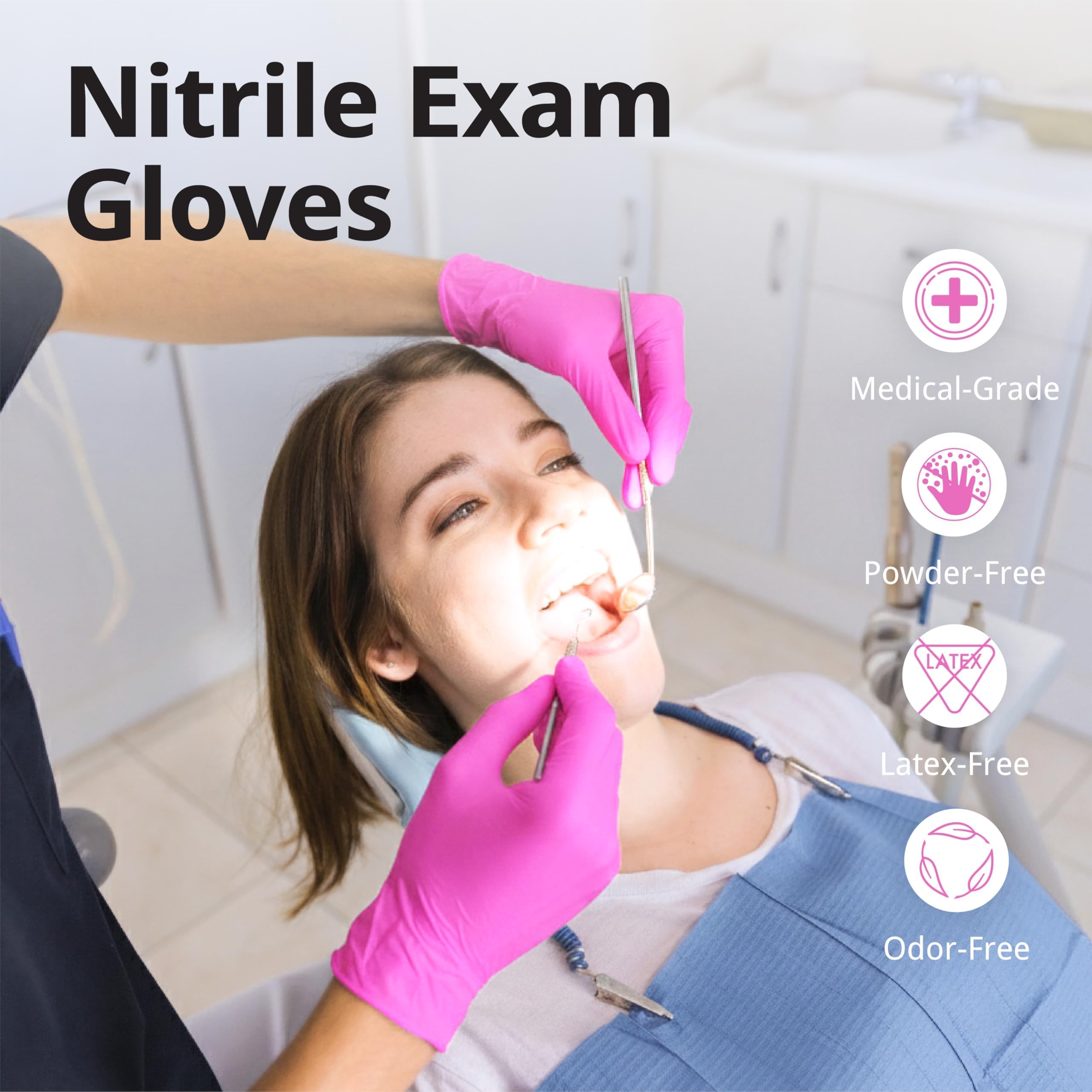 Bulk SwiftGrip nitrile gloves 1000 count cases color coded