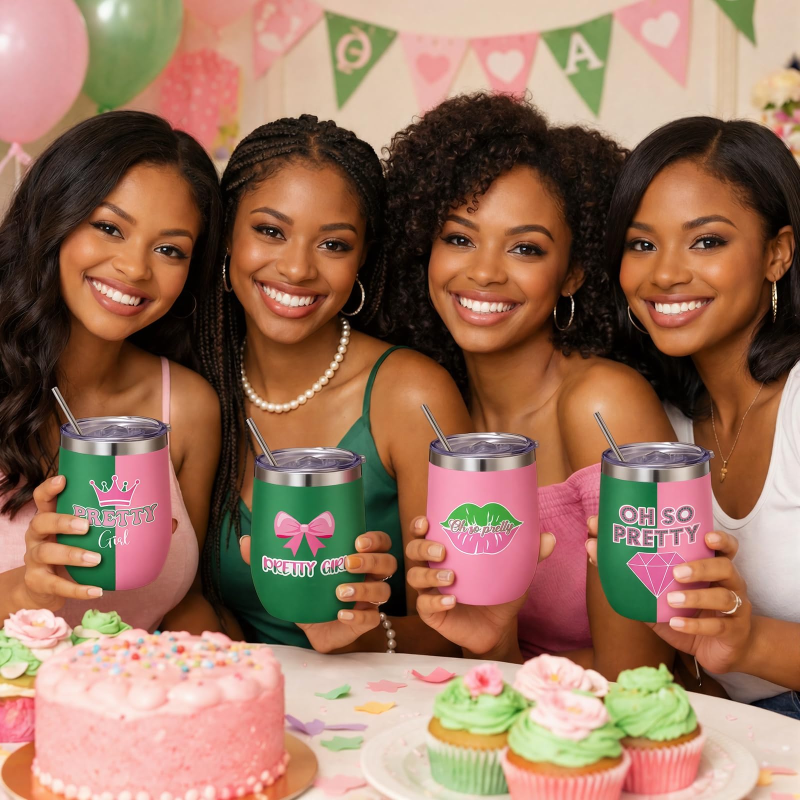 304 stainless steel sorority tumbler 12 oz for events