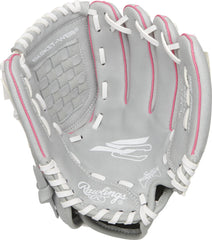 All leather shell lightweight youth softball glove with 10.5 inch size