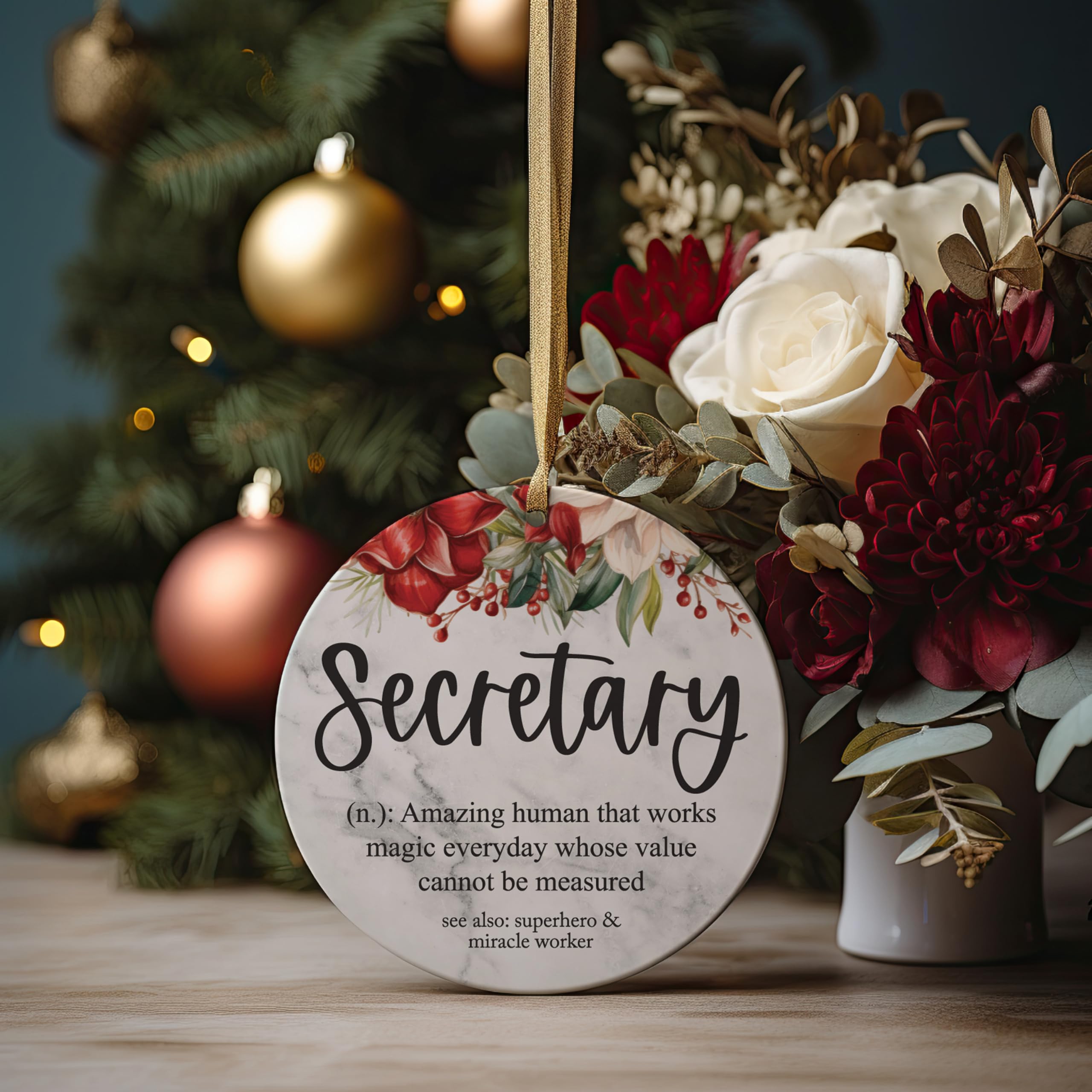Back of ornament personalized with permanent marker option