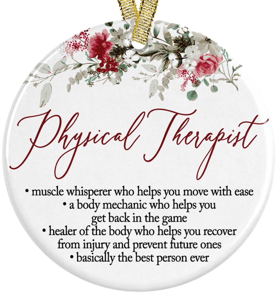 Pink Posies and Pearls ceramic ornament