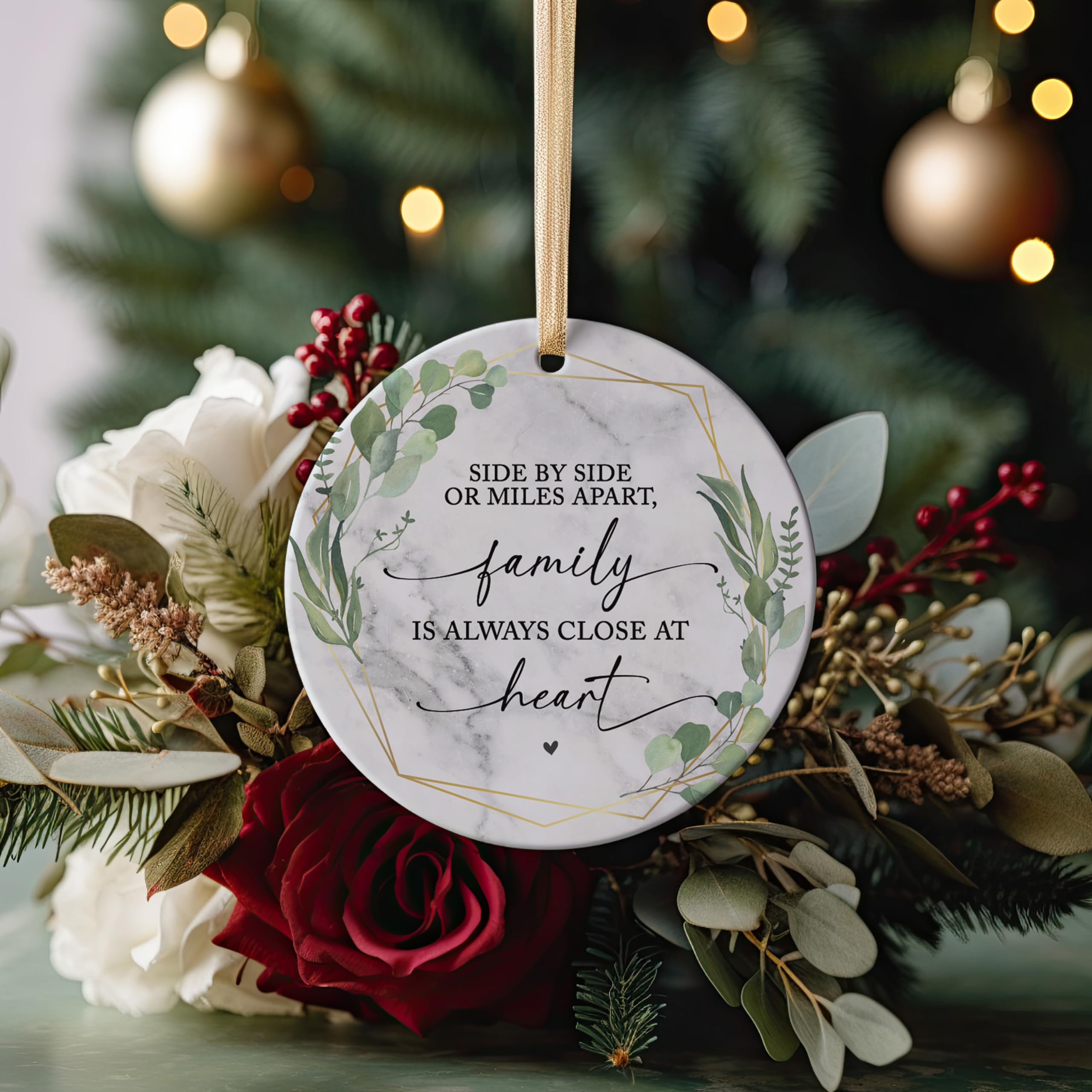 To From gift tag with ornament packaging