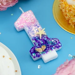 Mermaid theme Birthday Candles for cake toppers