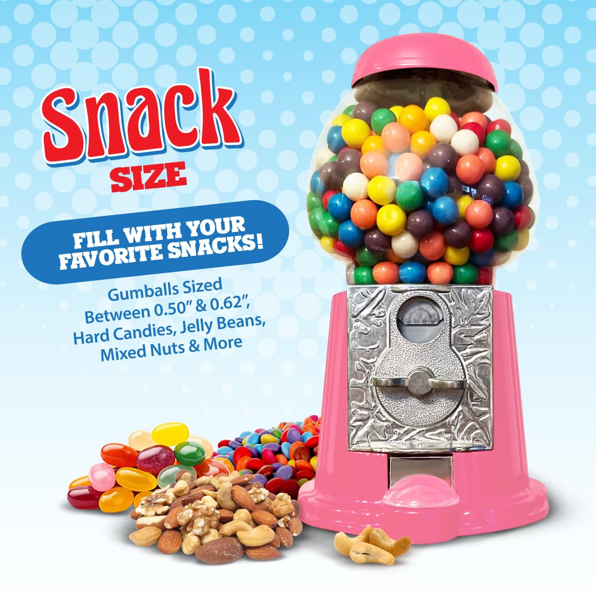 Pink retro style gumball machine decorative unit