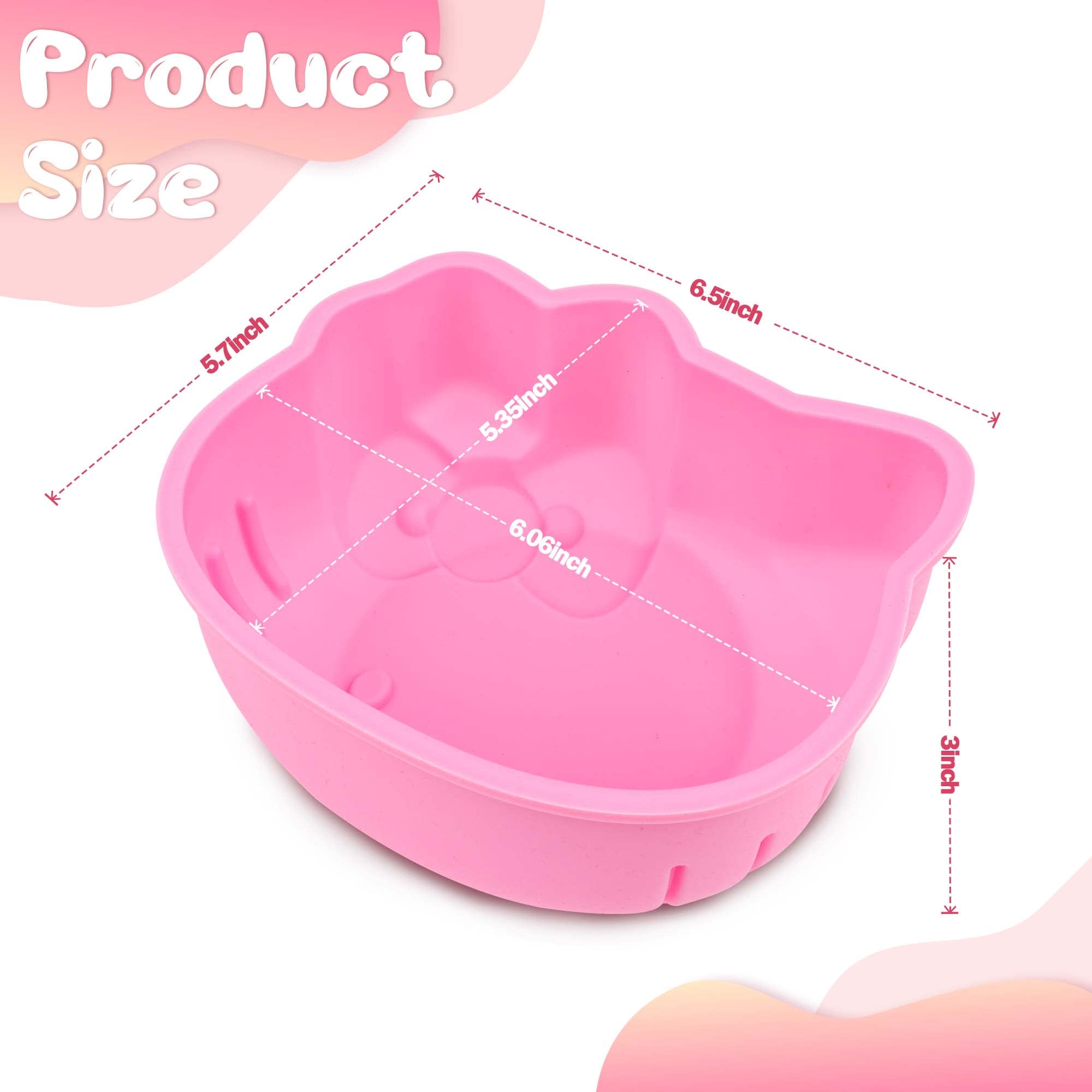Pink silicone cake mold 6inch for baking and decorating