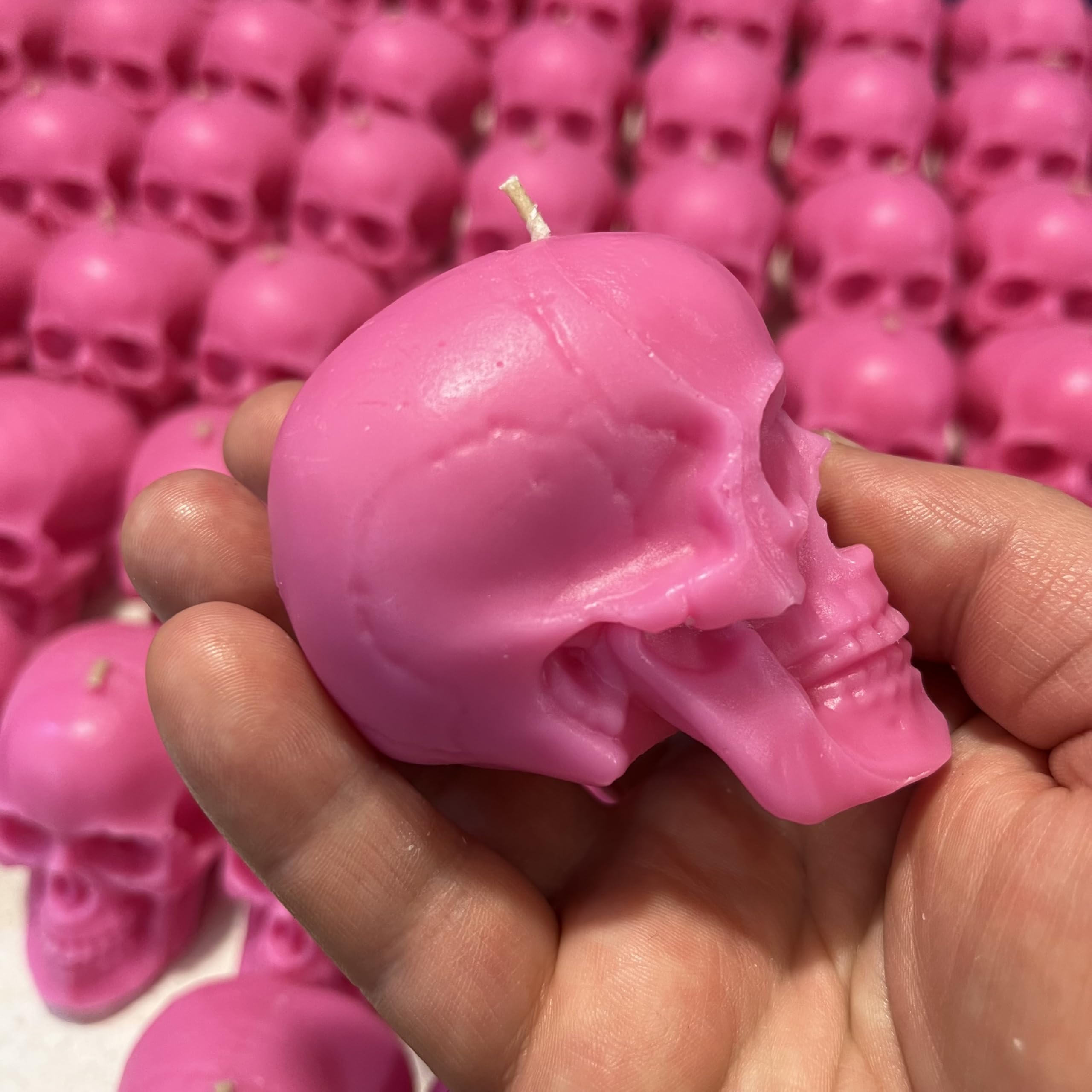 Pink skull candle height 2.36 inches